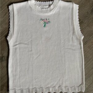 Haband White Knit Top